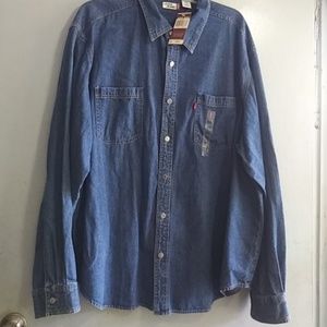 Levi's denim long sleeves men's shirt sz XXL